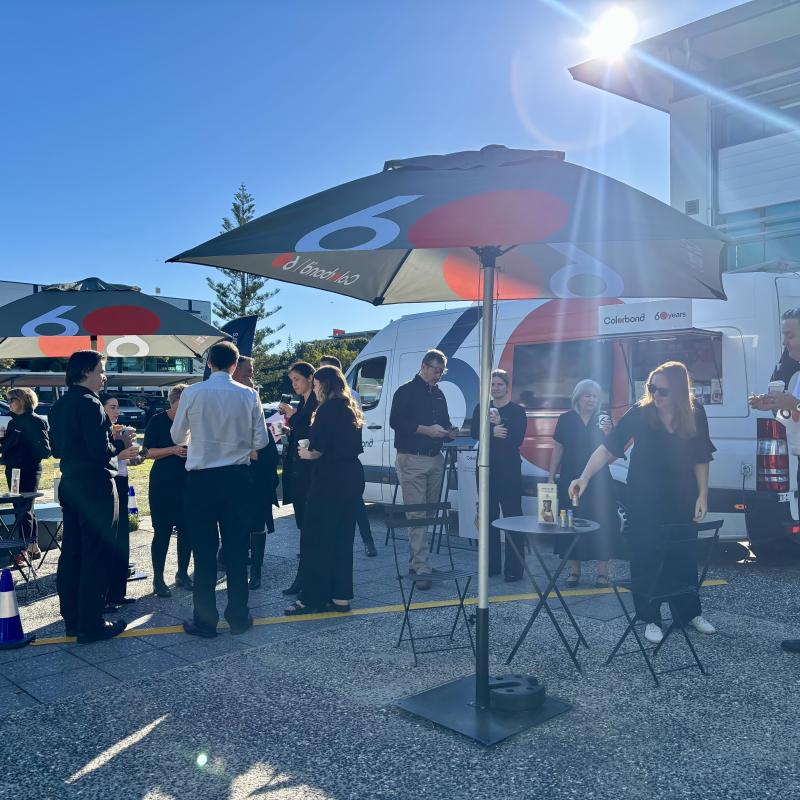 COLORBOND® steel coffee van - Celebrating 60 years, One coffee at a time