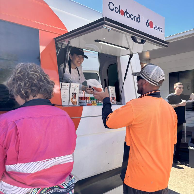 COLORBOND® steel coffee van - Celebrating 60 years, One coffee at a time
