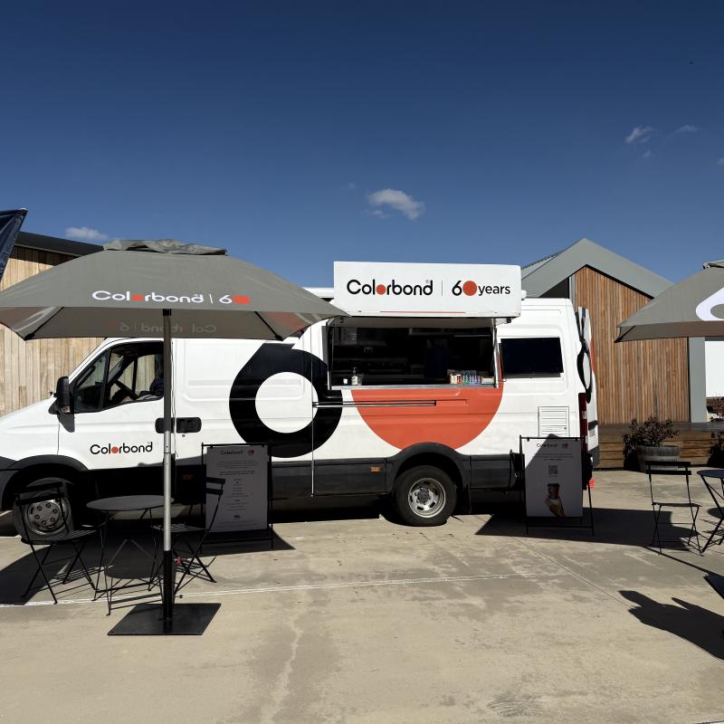 COLORBOND® steel coffee van - Celebrating 60 years, One coffee at a time