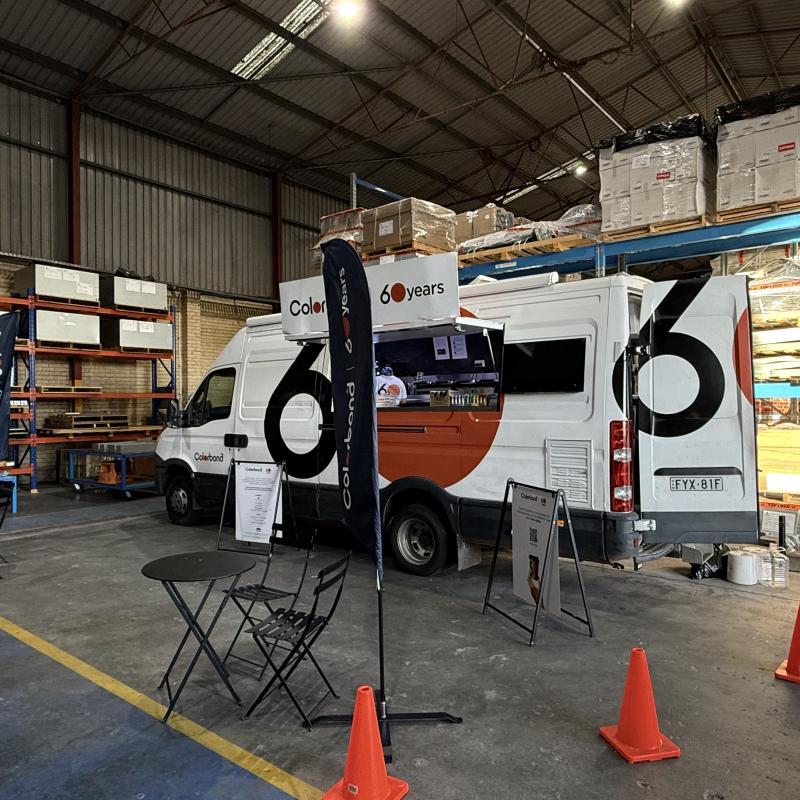 COLORBOND® steel coffee van - Celebrating 60 years, One coffee at a time