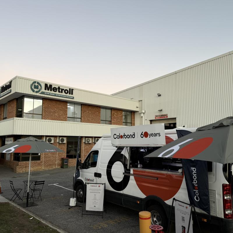 COLORBOND® steel coffee van - Celebrating 60 years, One coffee at a time