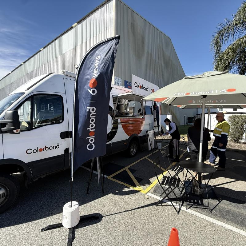 COLORBOND® steel coffee van - Celebrating 60 years, One coffee at a time