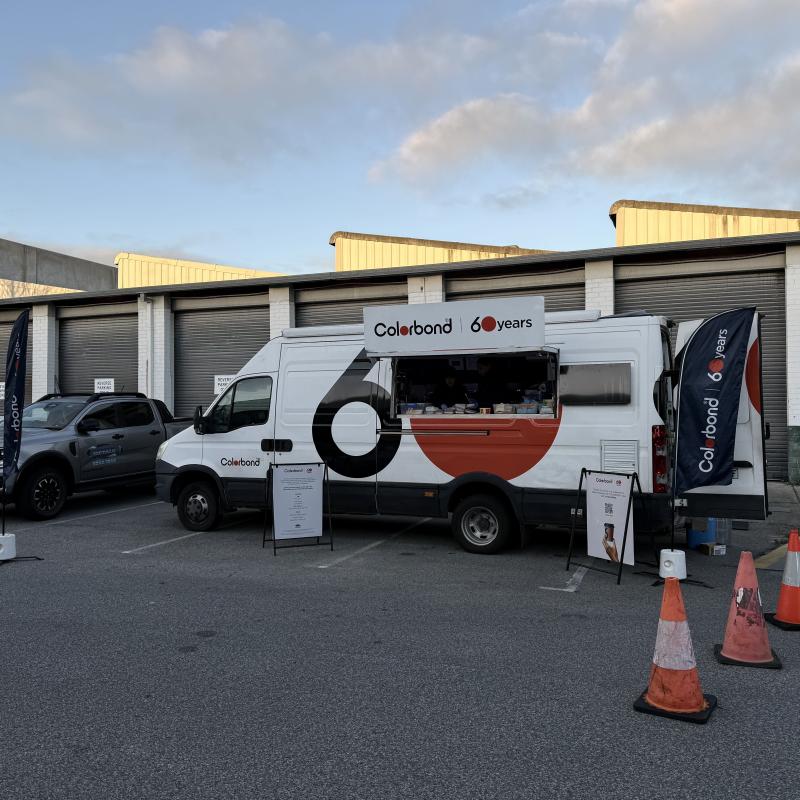 COLORBOND® steel coffee van - Celebrating 60 years, One coffee at a time