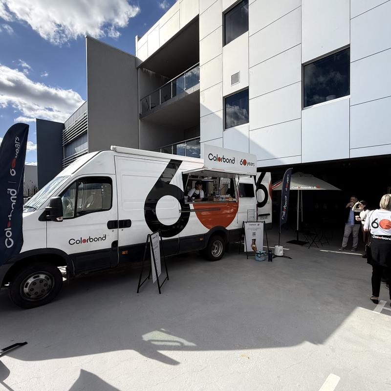 COLORBOND® steel coffee van - Celebrating 60 years, One coffee at a time