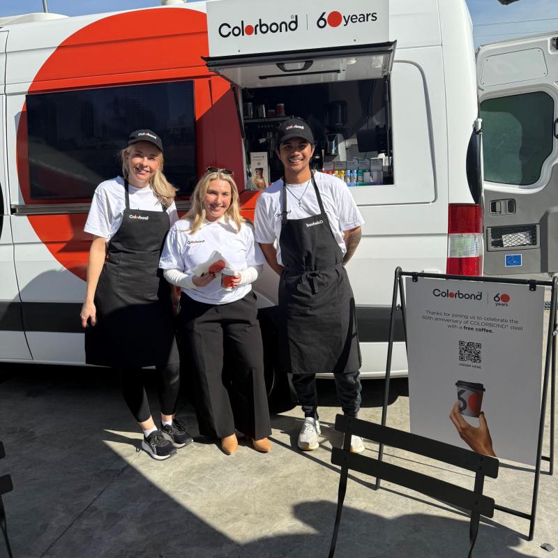 COLORBOND® steel coffee van - Celebrating 60 years, One coffee at a time
