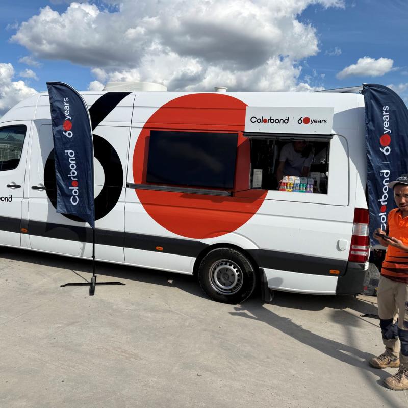 COLORBOND® steel coffee van - Celebrating 60 years, One coffee at a time