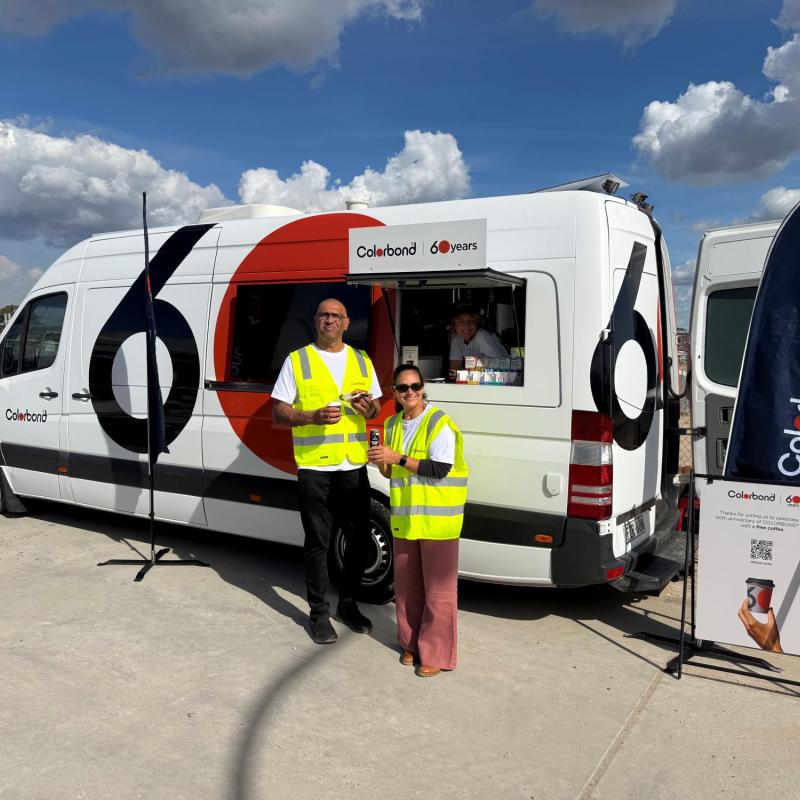 COLORBOND® steel coffee van - Celebrating 60 years, One coffee at a time