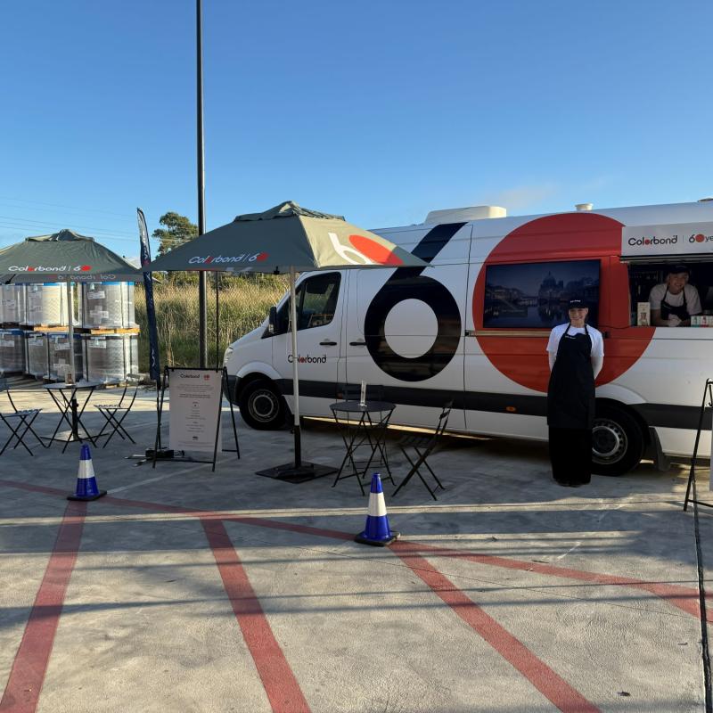 COLORBOND® steel coffee van - Celebrating 60 years, One coffee at a time