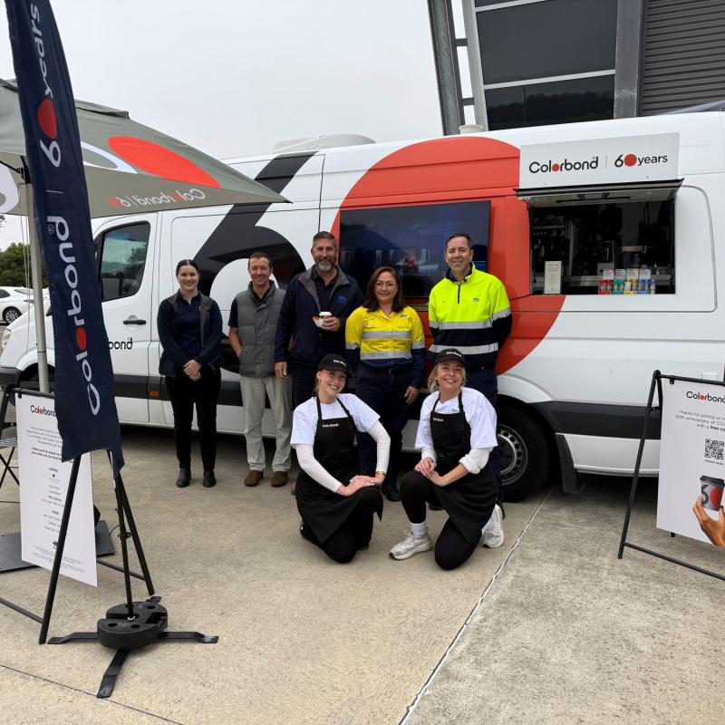 COLORBOND® steel coffee van - Celebrating 60 years, One coffee at a time