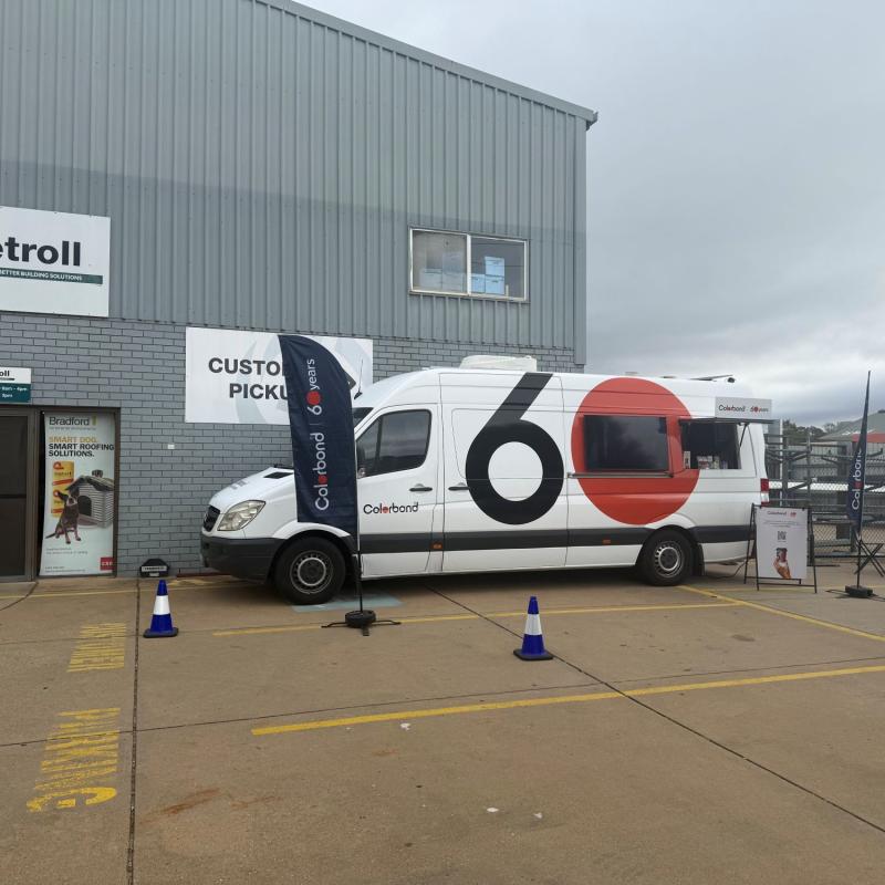COLORBOND® steel coffee van - Celebrating 60 years, One coffee at a time
