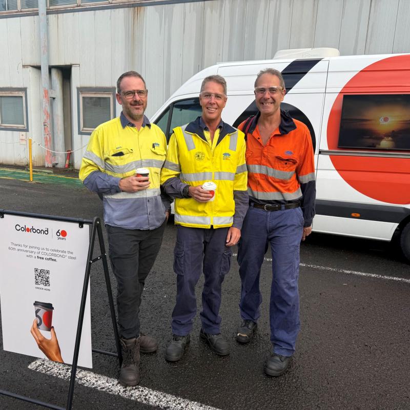 COLORBOND® steel coffee van - Celebrating 60 years, One coffee at a time