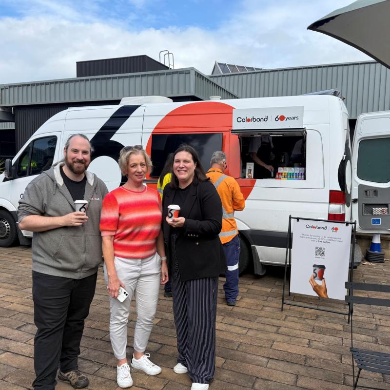 COLORBOND® steel coffee van - Celebrating 60 years, One coffee at a time