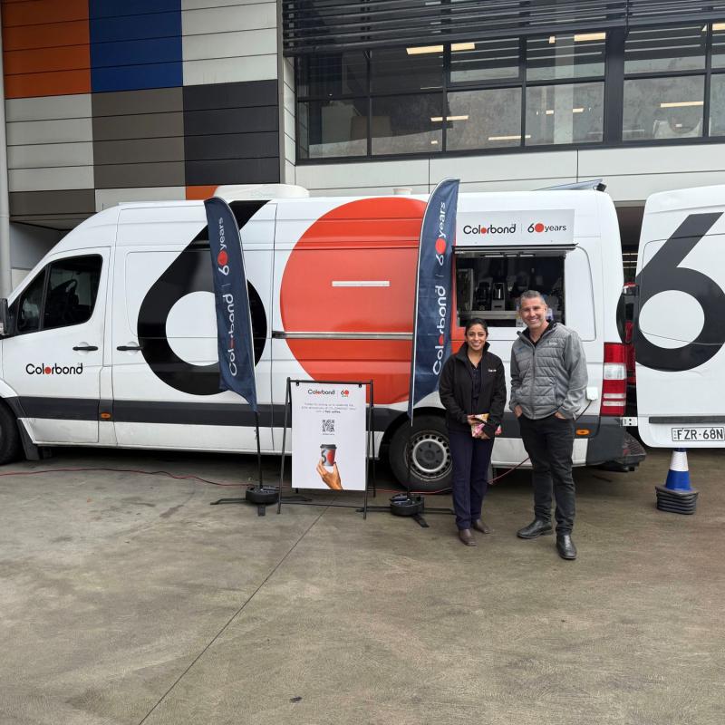 COLORBOND® steel coffee van - Celebrating 60 years, One coffee at a time
