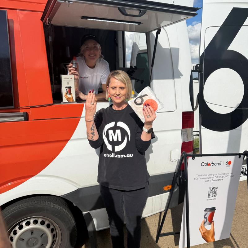COLORBOND® steel coffee van - Celebrating 60 years, One coffee at a time