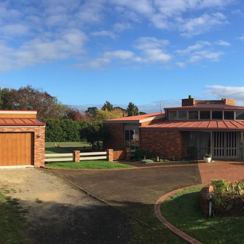Neville from Thorpdale, VIC loves former church remodel. Roofing, Guttering & Fascia, Sheds, Patio & Pergola COLORBOND® steel in Colours Manor Red®, Basalt® and Shale Grey®