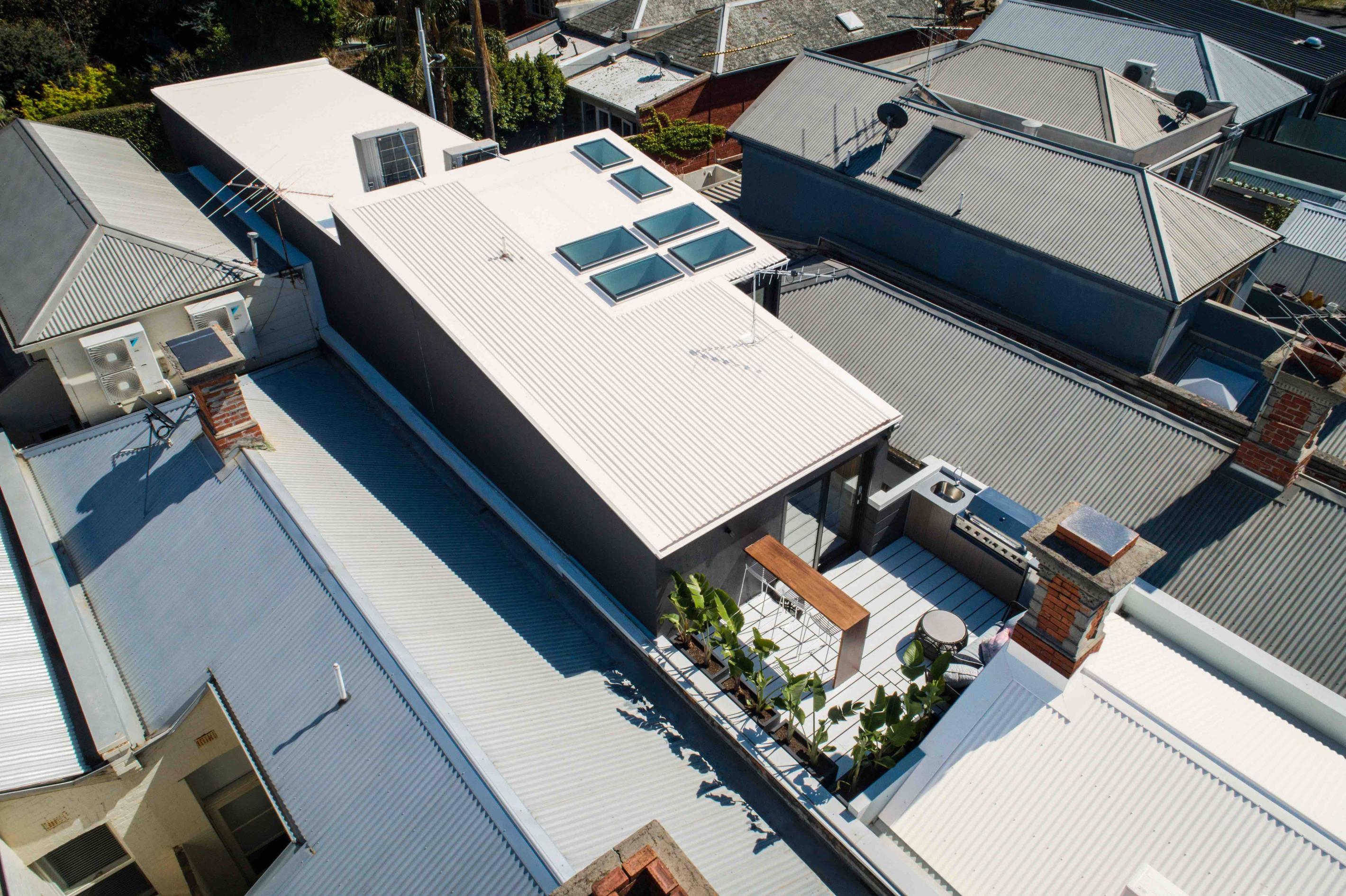 COLORBOND® steel Surfmist® Matt in LYSAGHT CUSTOM ORB® and SPANDEK® profiles.