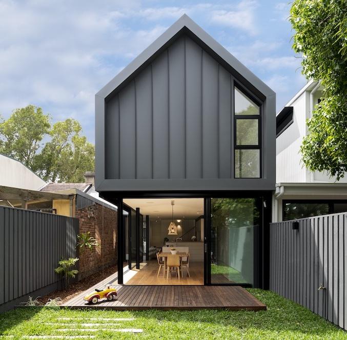 COLORBOND® steel Basalt® Matt roofing and cladding in LYSAGHT ENSEAM® profile.