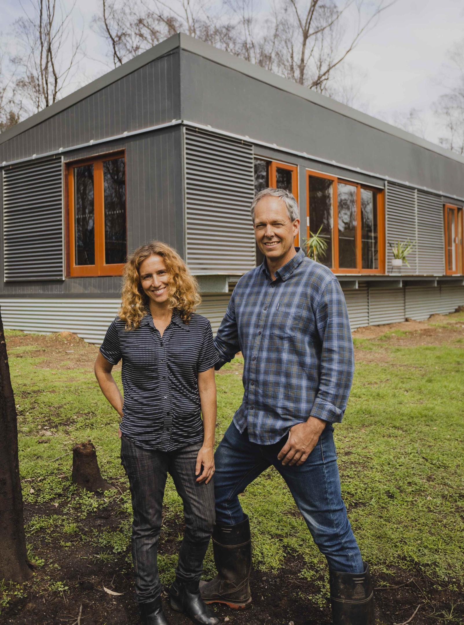 The house that withstood a bushfire. Uses framing made from TRUECORE® steel, COLORBOND® steel cladding, roofing, fire shutters and flashing