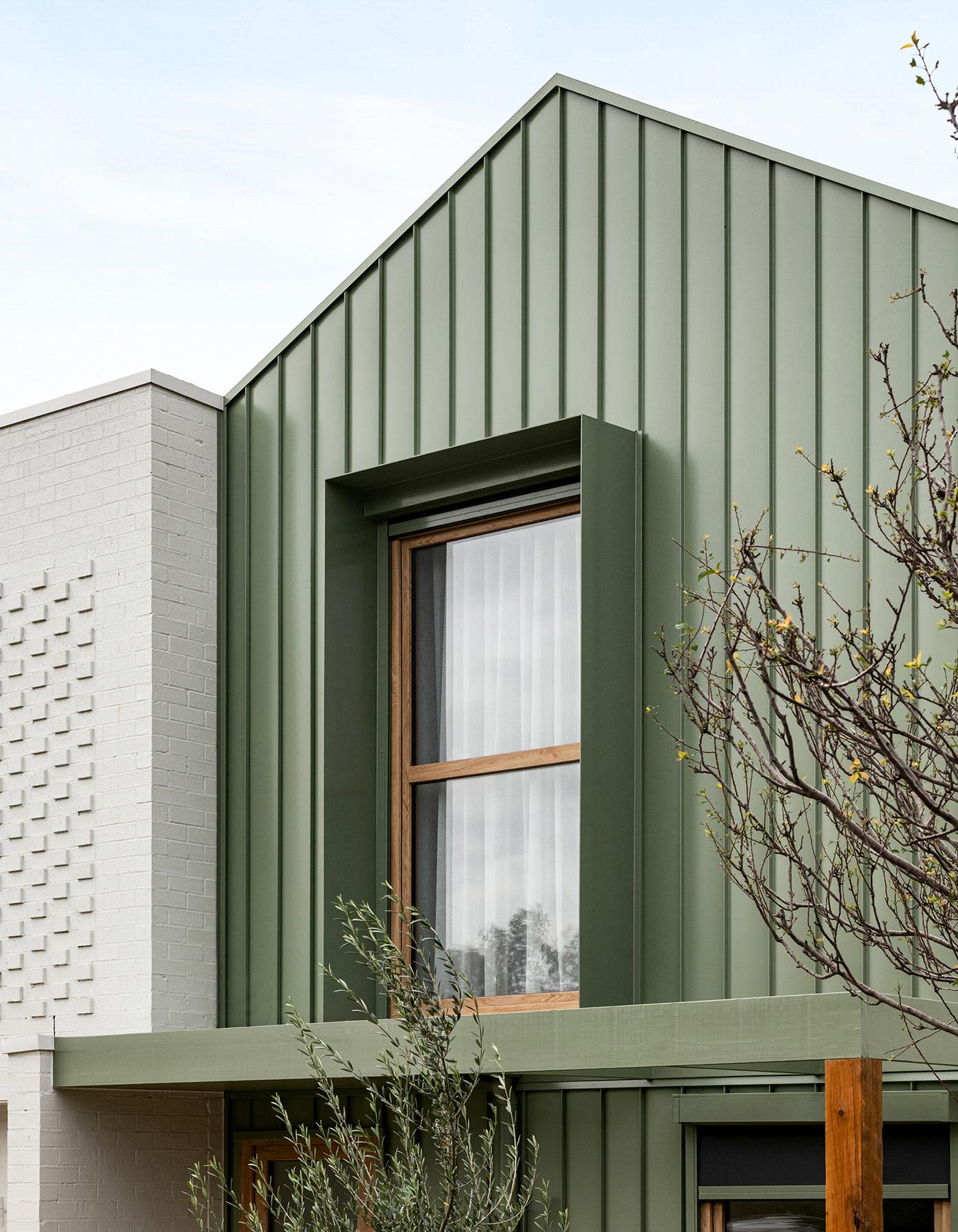 Brunswick East Property, VIC with cladding made from COLORBOND® steel in Pale Eucalypt® in a classic finish.