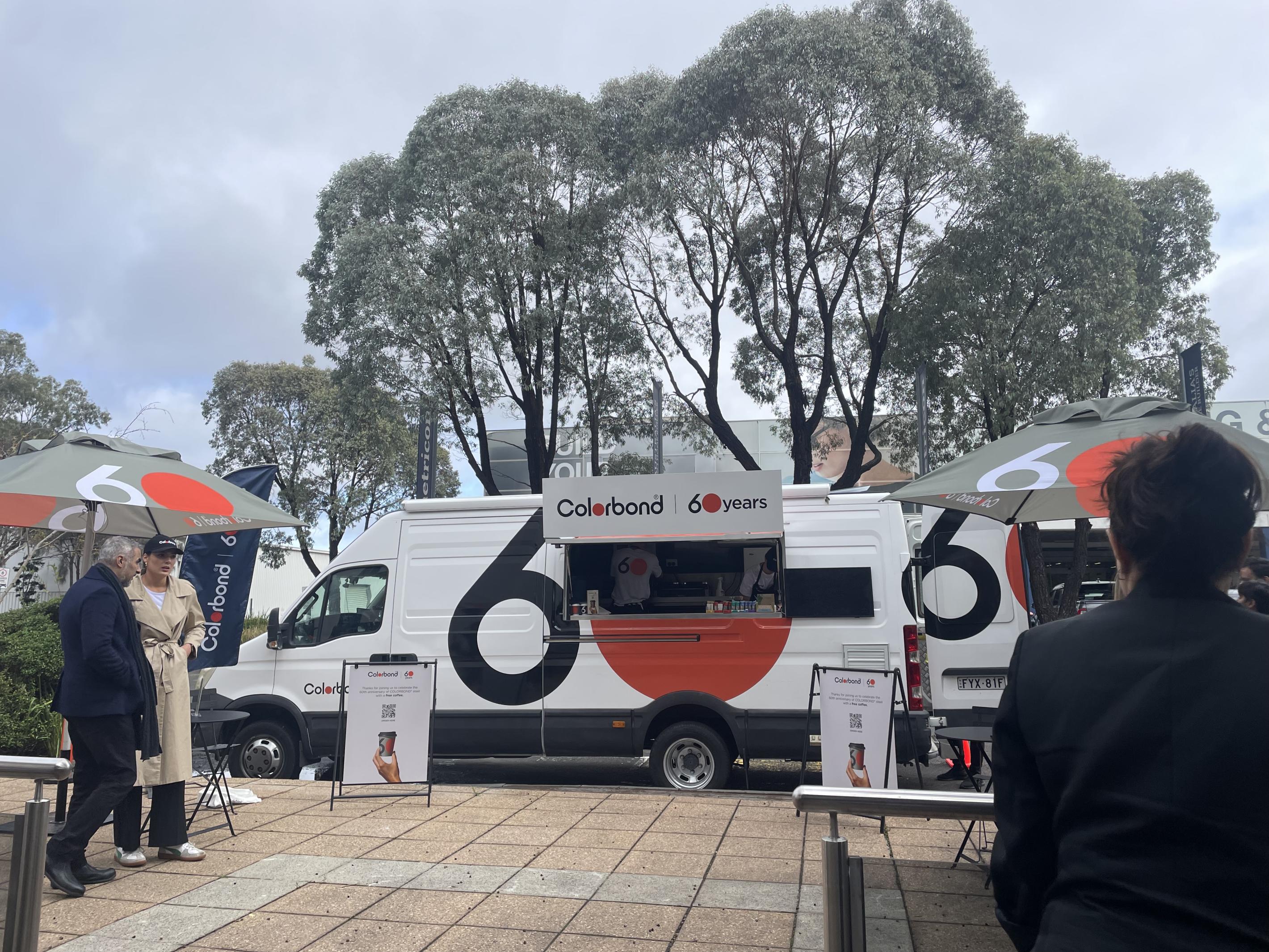 COLORBOND® steel coffee van visit to Burbank