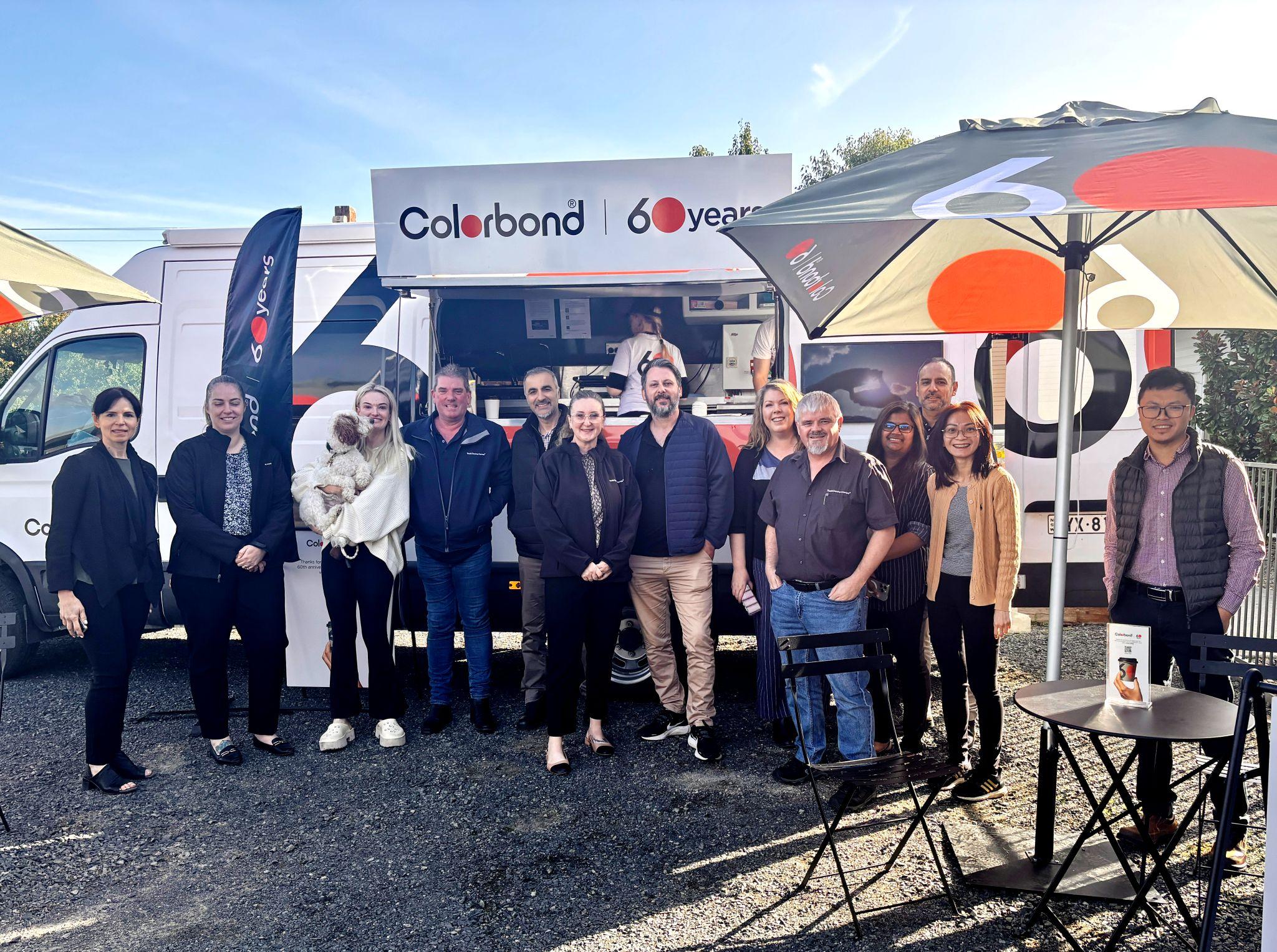 COLORBOND® steel coffee van visit to Todd Devine Homes