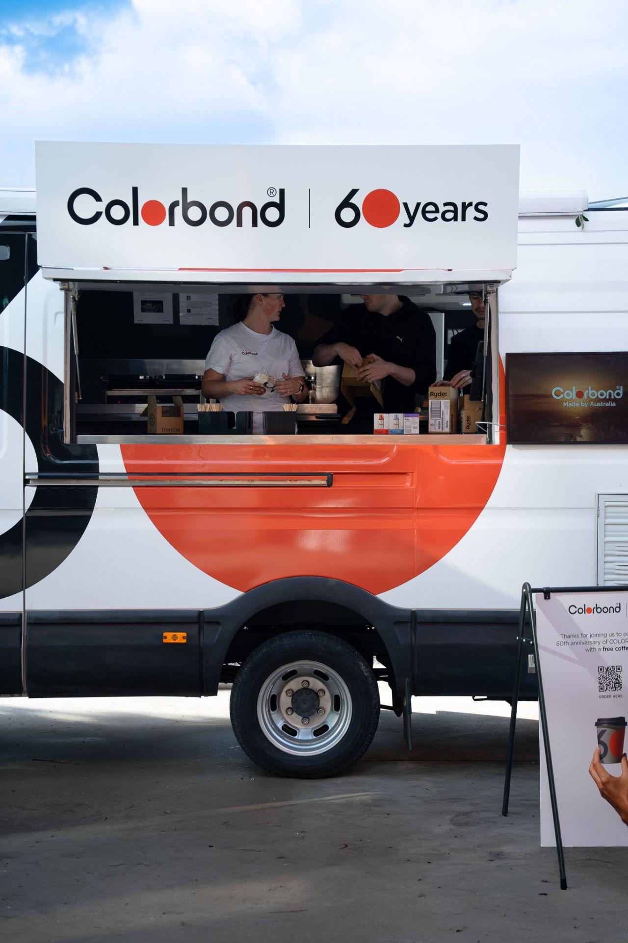 COLORBOND® steel coffee van visit to LVD Group