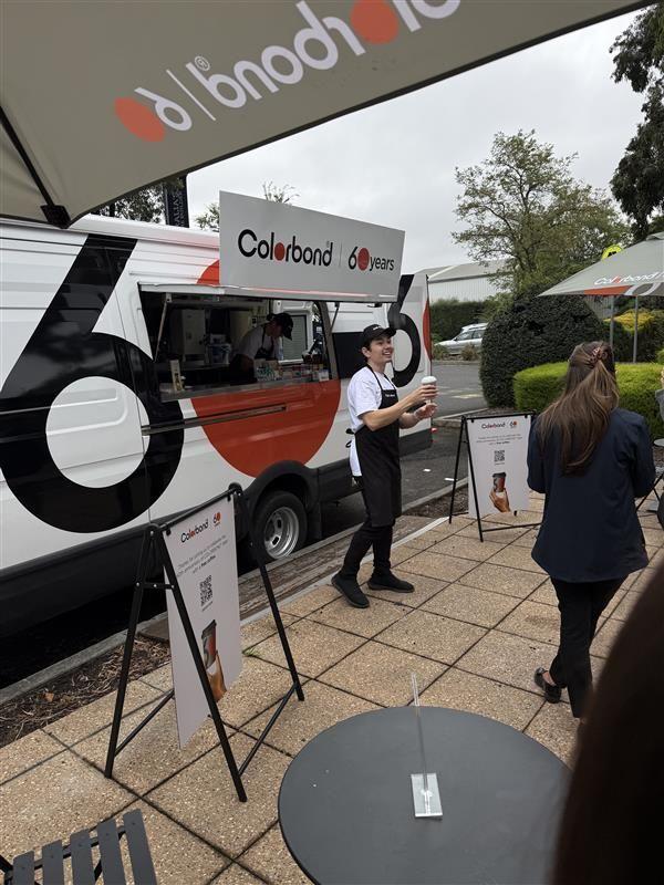 COLORBOND® steel coffee van - Celebrating 60 years, One coffee at a time