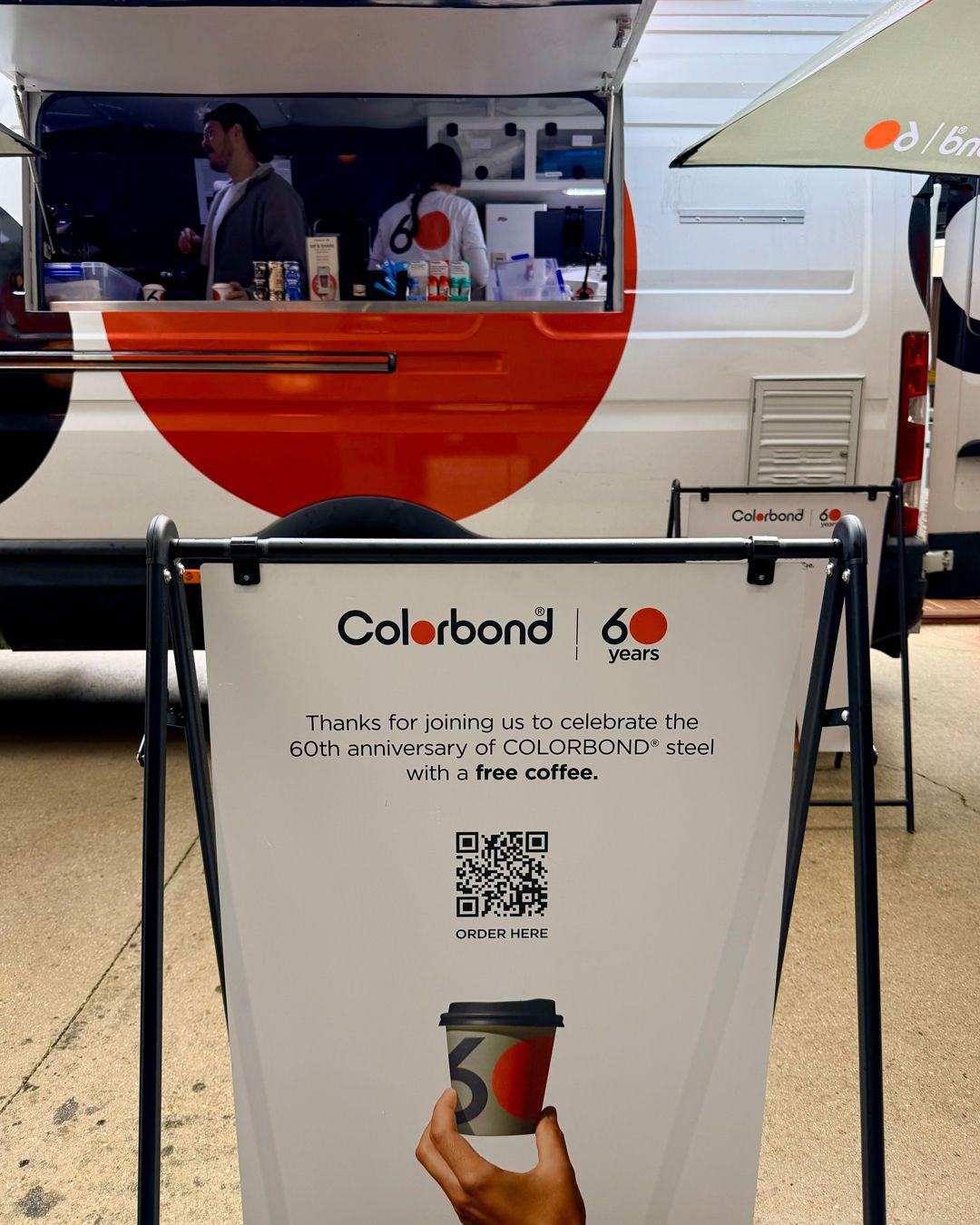 COLORBOND® steel coffee van - Celebrating 60 years, One coffee at a time