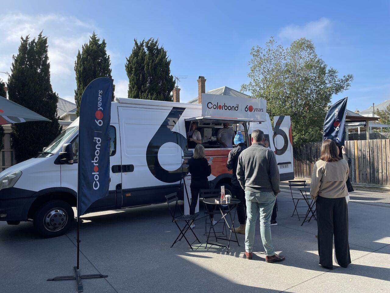 COLORBOND® steel coffee van - Celebrating 60 years, One coffee at a time