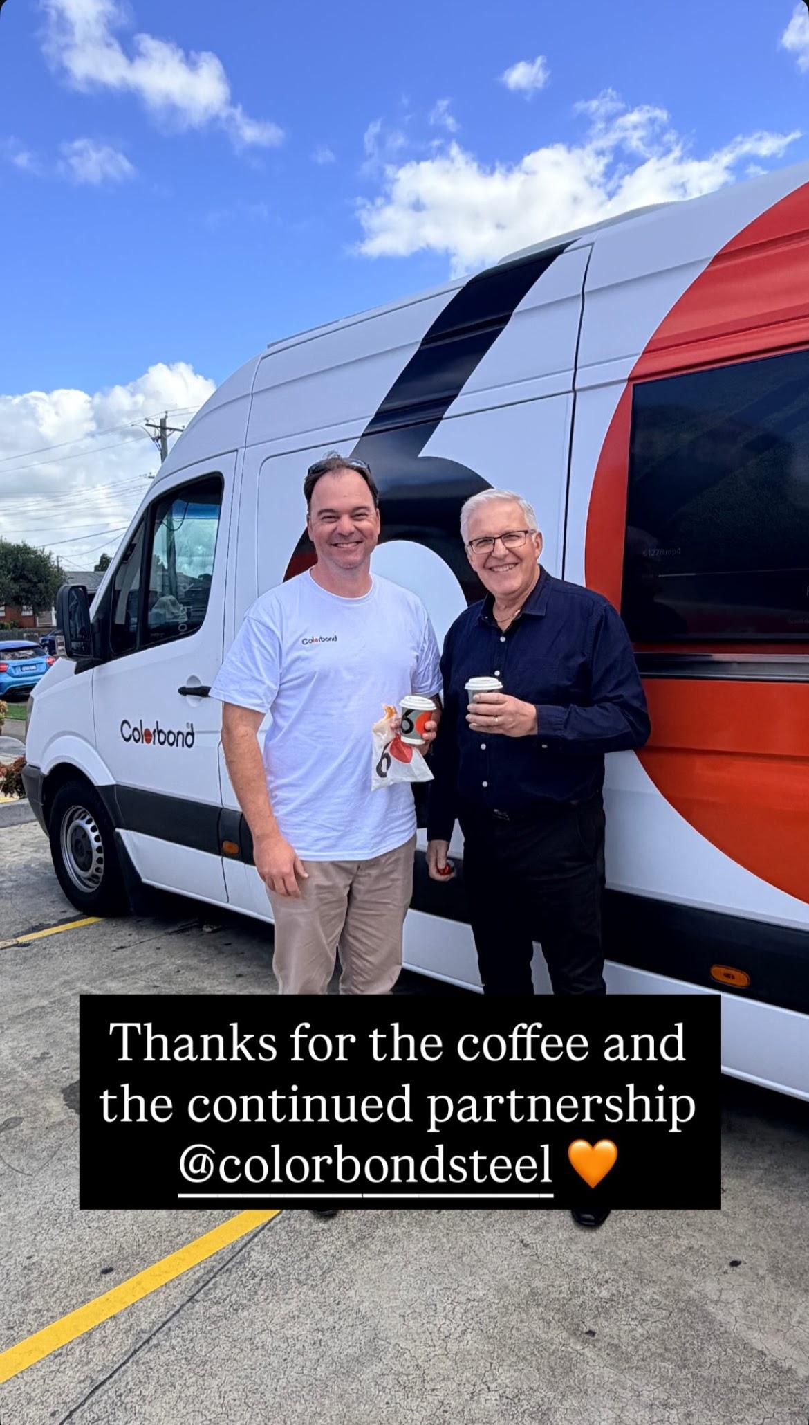 COLORBOND® steel coffee van - Celebrating 60 years, One coffee at a time