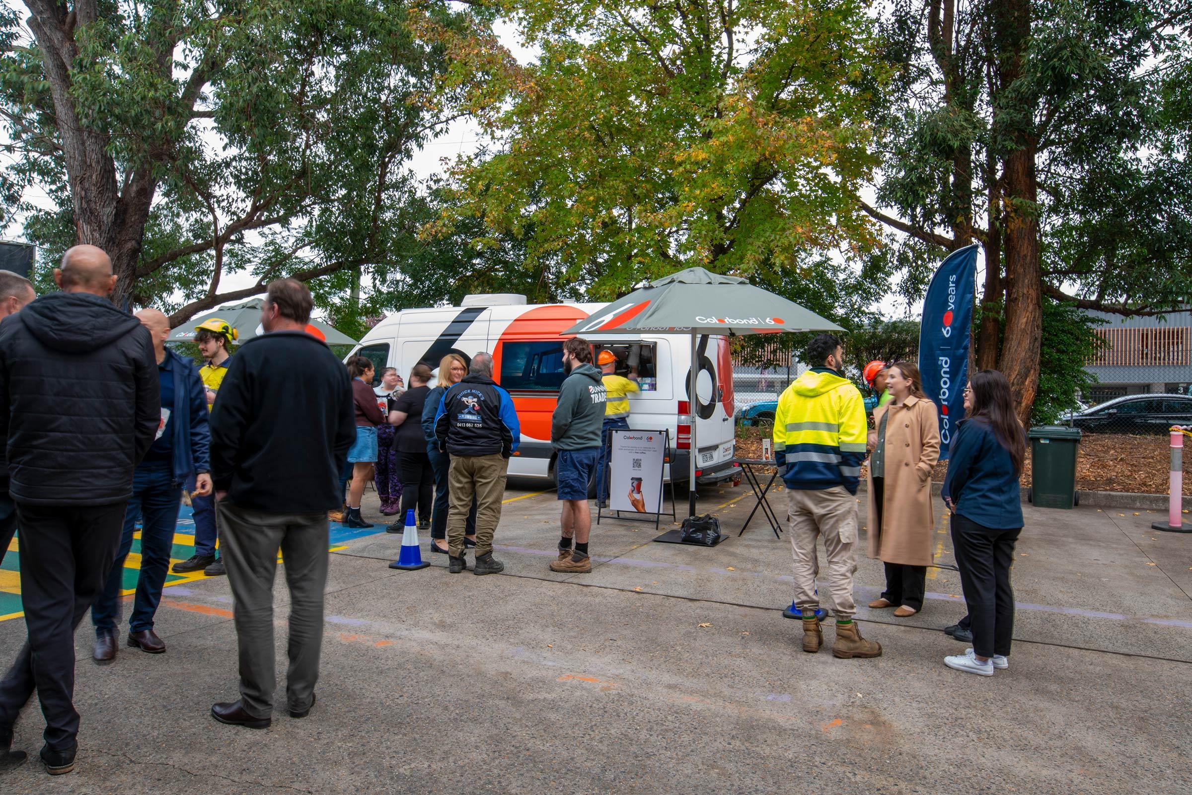 COLORBOND® steel coffee van - Celebrating 60 years, One coffee at a time