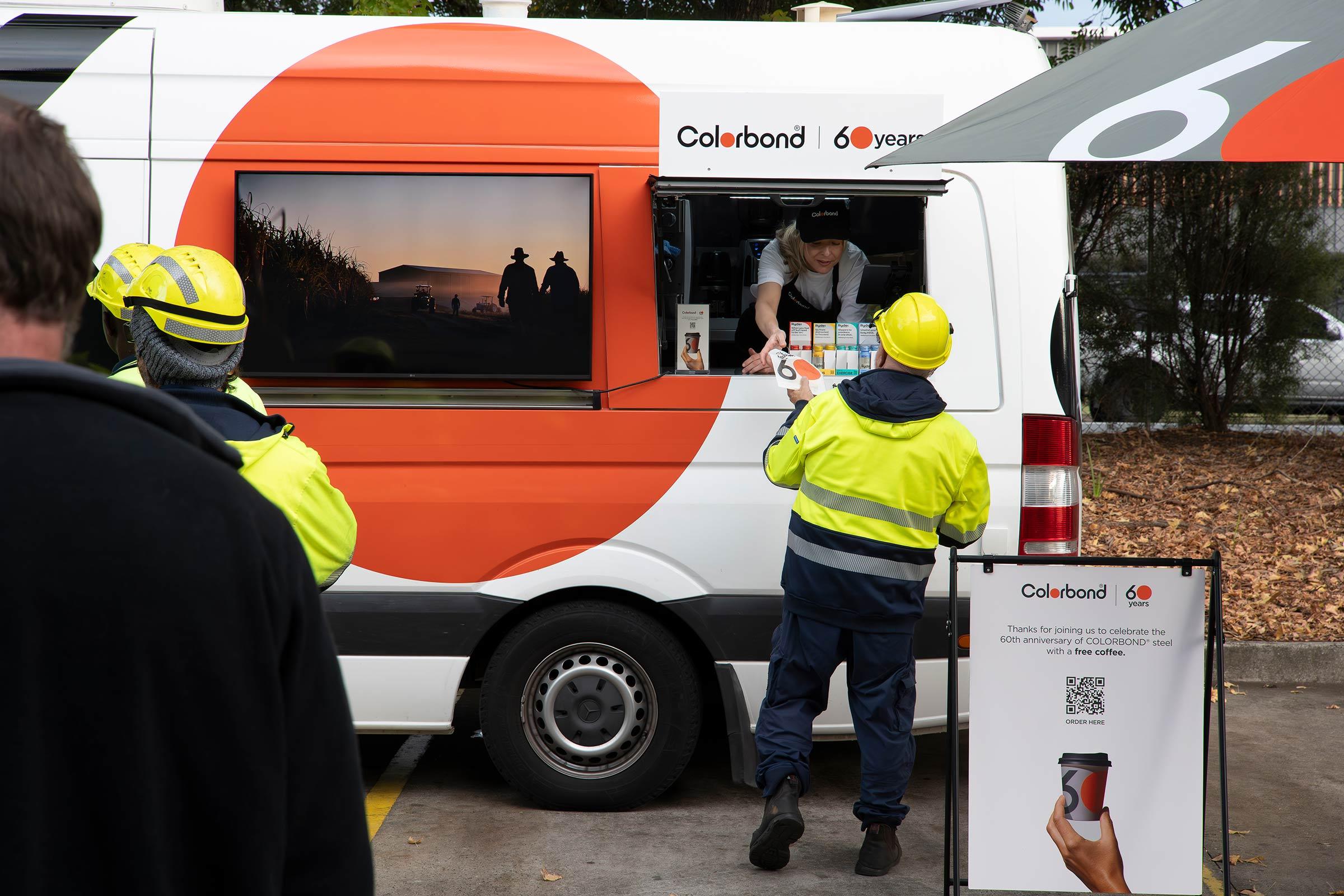 COLORBOND® steel coffee van - Celebrating 60 years, One coffee at a time