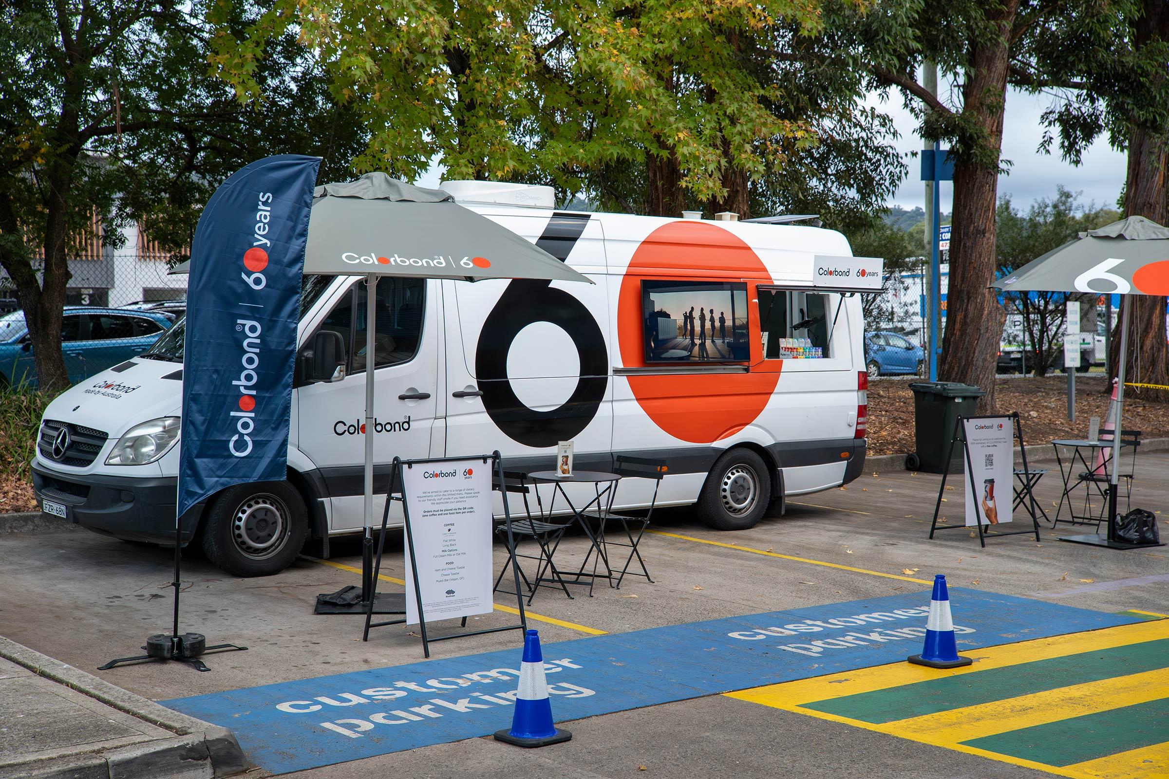 COLORBOND® steel coffee van - Celebrating 60 years, One coffee at a time