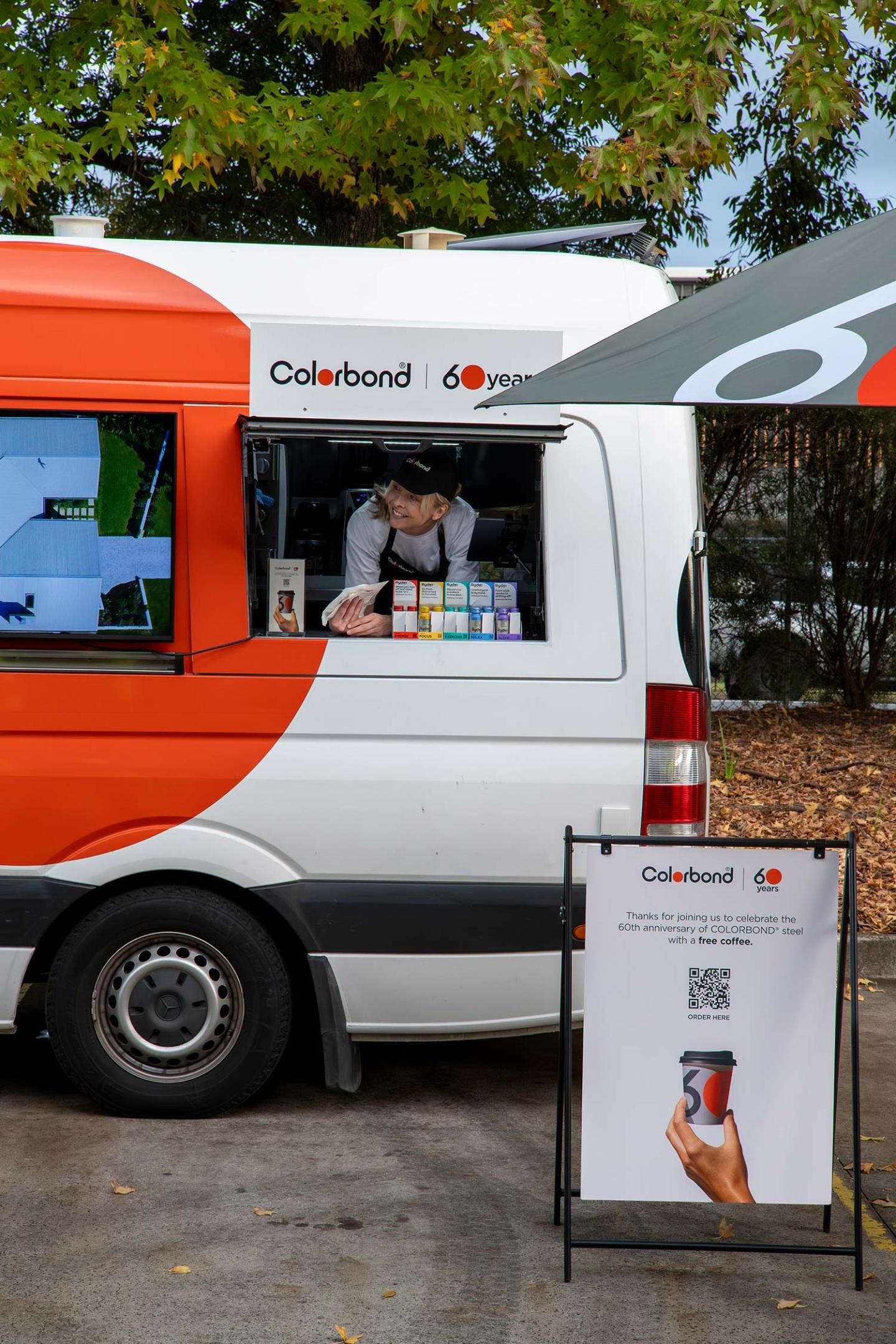 COLORBOND® steel coffee van - Celebrating 60 years, One coffee at a time