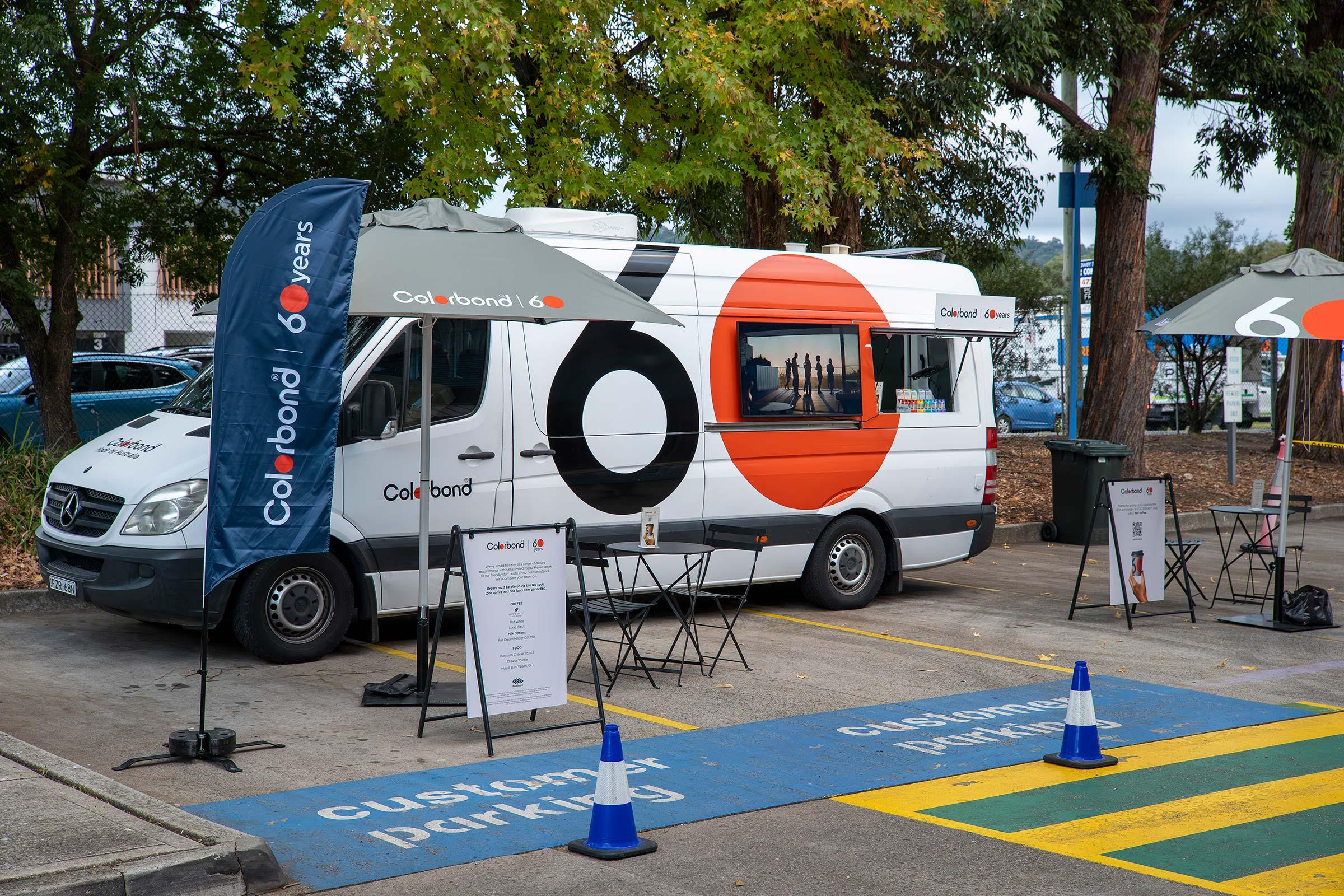 COLORBOND® steel coffee van - Celebrating 60 years, One coffee at a time