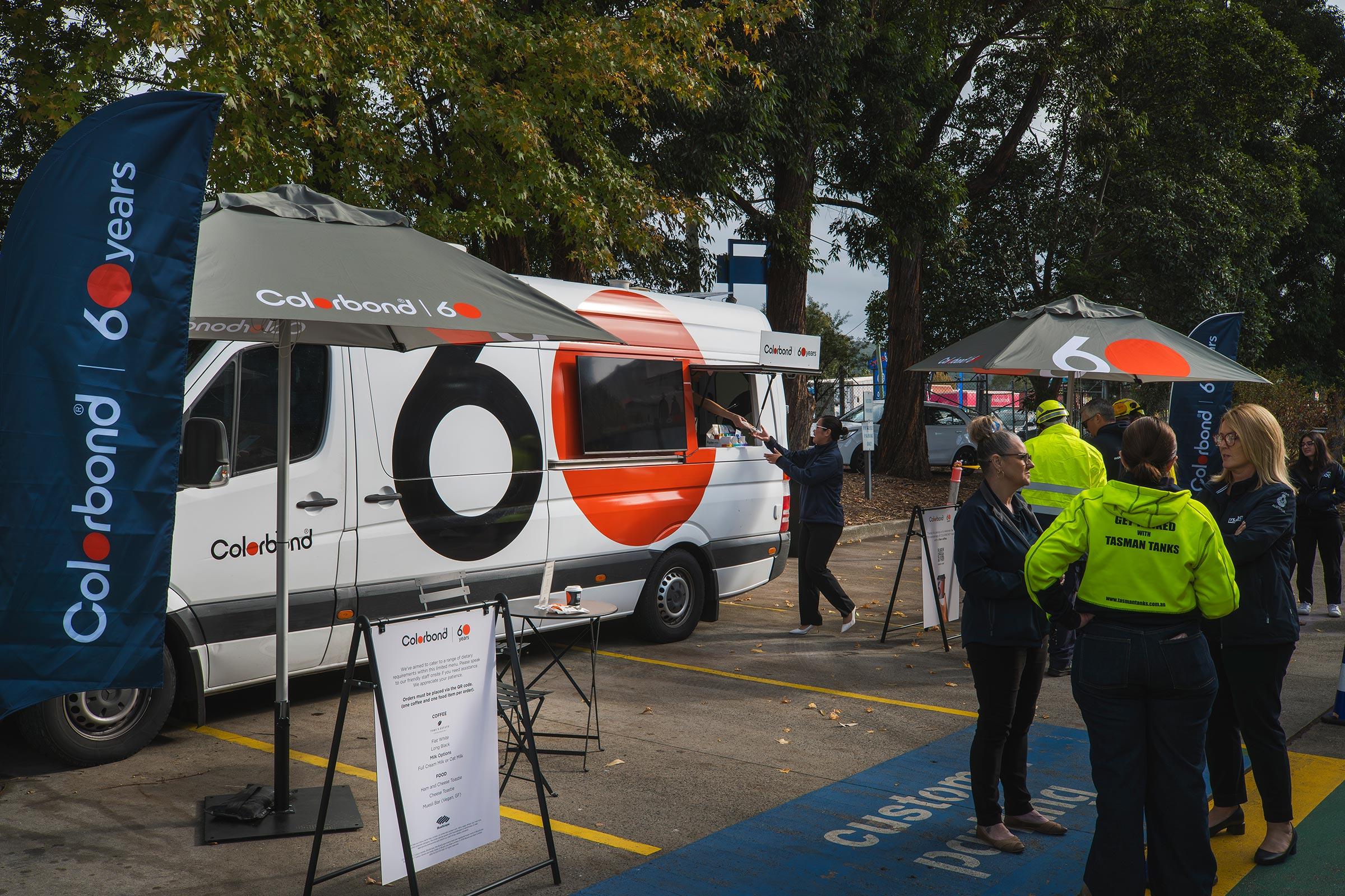 COLORBOND® steel coffee van - Celebrating 60 years, One coffee at a time