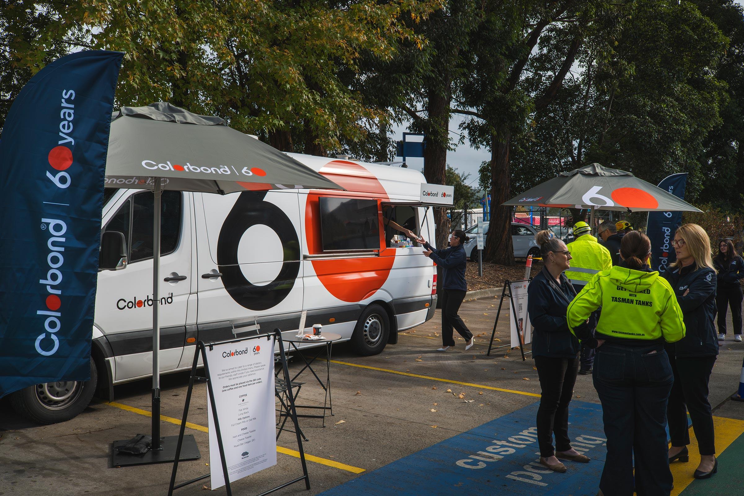 COLORBOND® steel coffee van - Celebrating 60 years, One coffee at a time