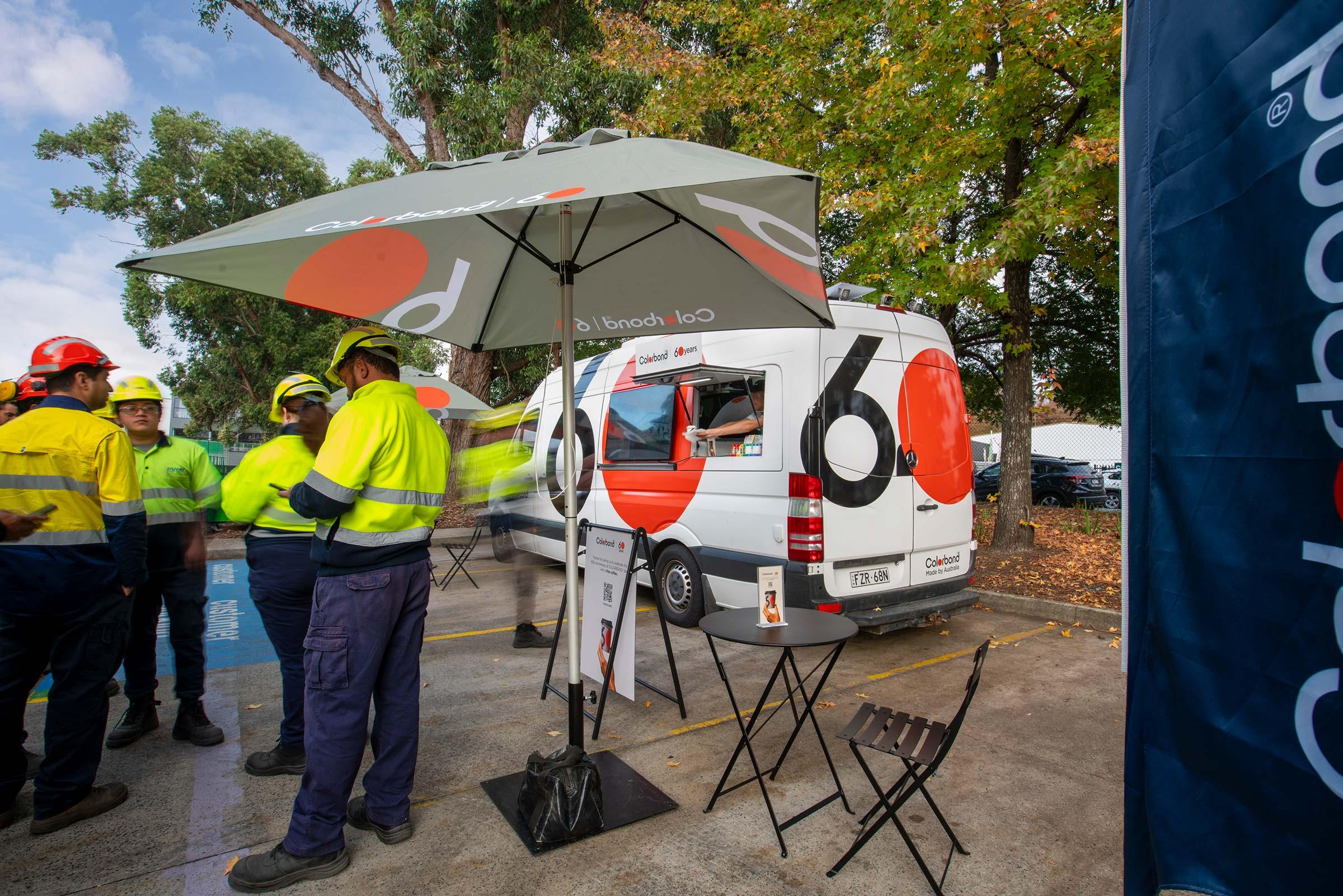 COLORBOND® steel coffee van - Celebrating 60 years, One coffee at a time