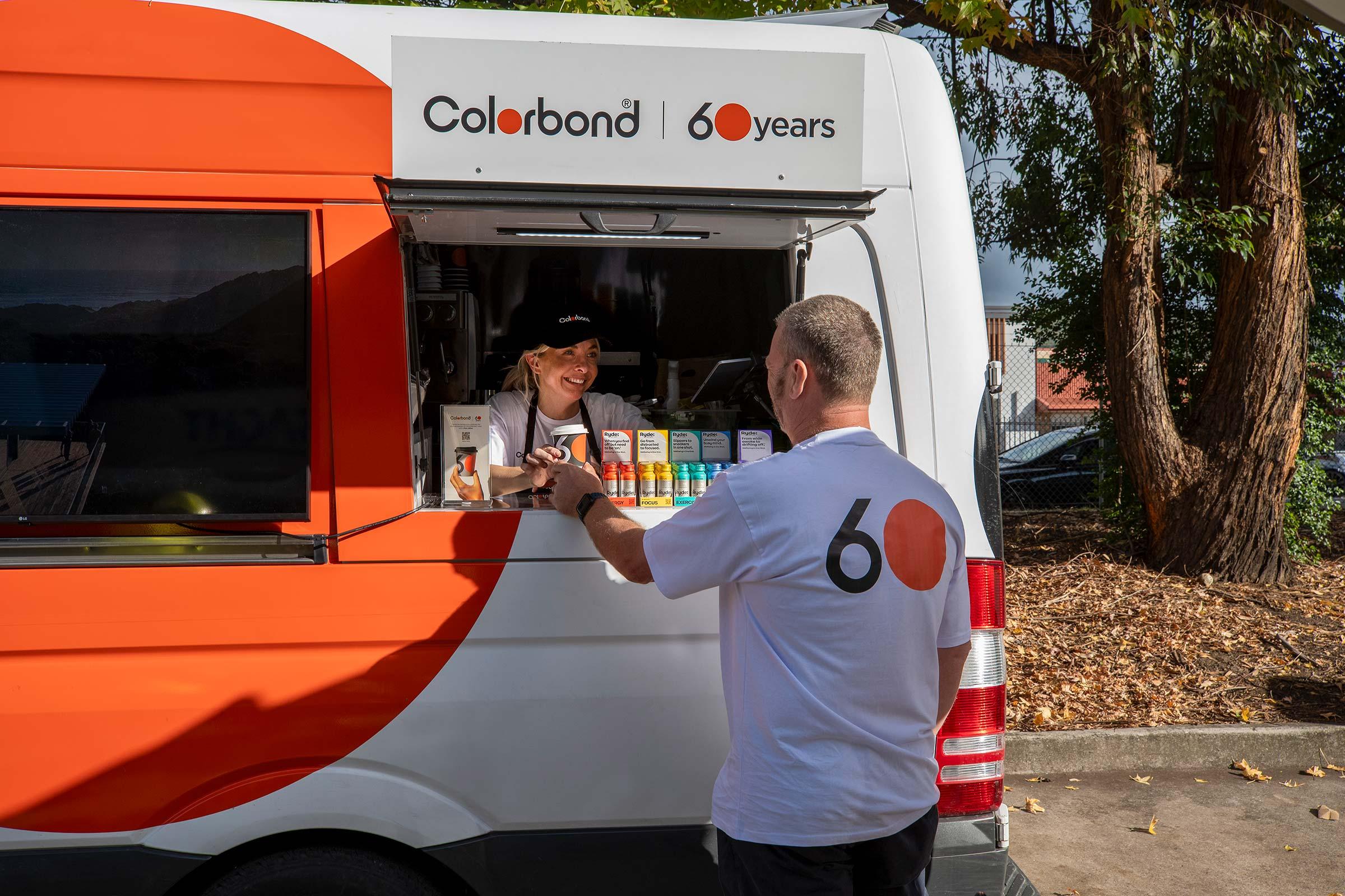 COLORBOND® steel coffee van - Celebrating 60 years, One coffee at a time