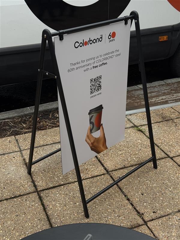 COLORBOND® steel coffee van - Celebrating 60 years, One coffee at a time