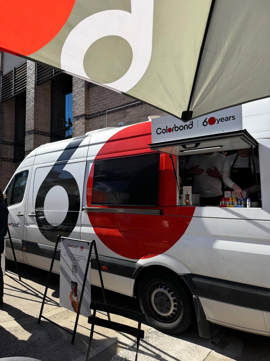 COLORBOND® steel coffee van - Celebrating 60 years, One coffee at a time