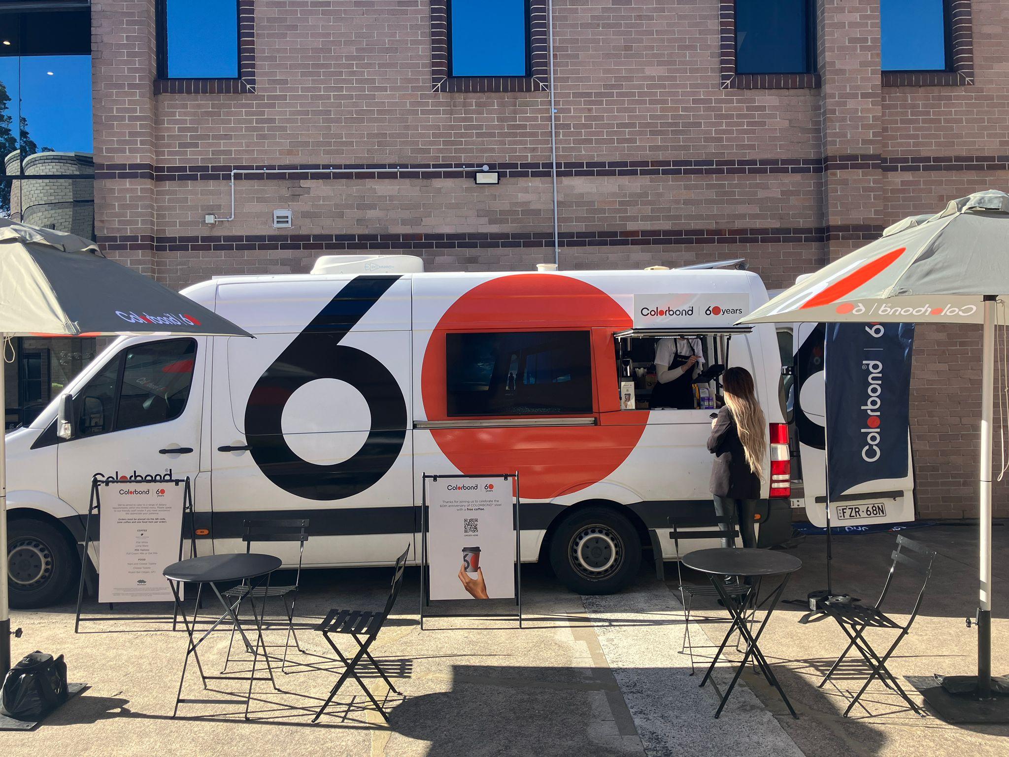 COLORBOND® steel coffee van - Celebrating 60 years, One coffee at a time