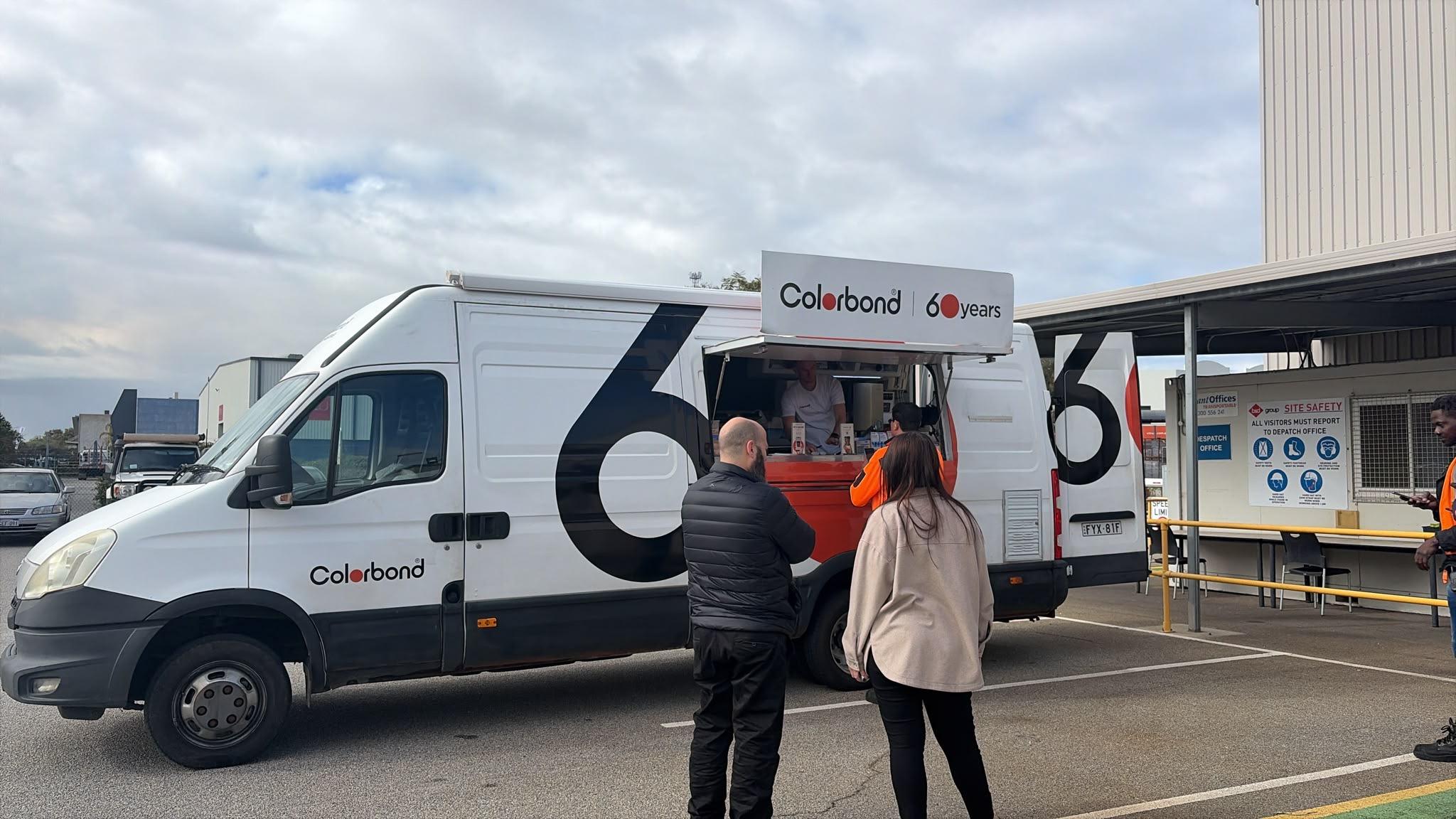 COLORBOND® steel coffee van - Celebrating 60 years, One coffee at a time