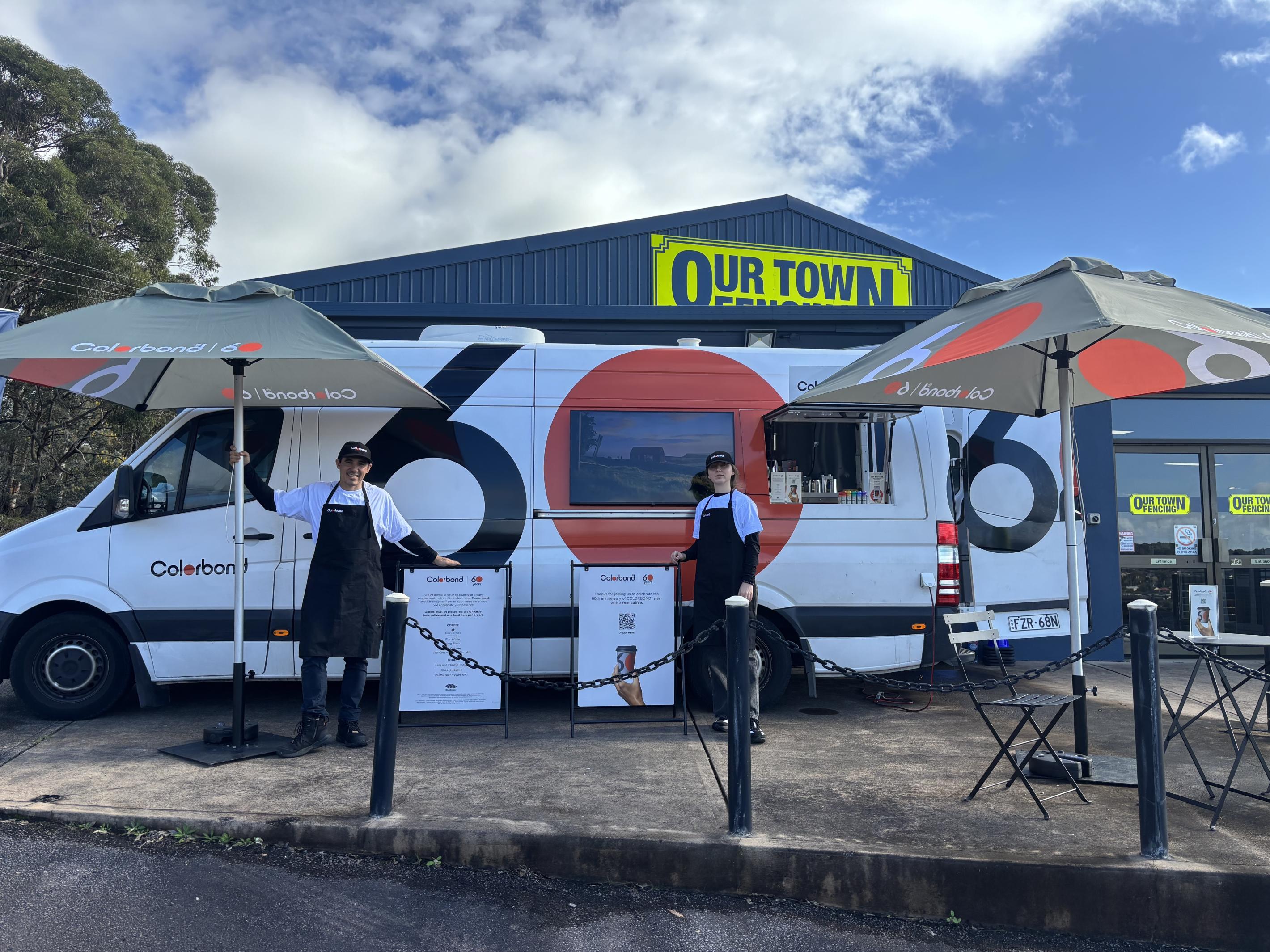 COLORBOND® steel coffee van - Celebrating 60 years, One coffee at a time