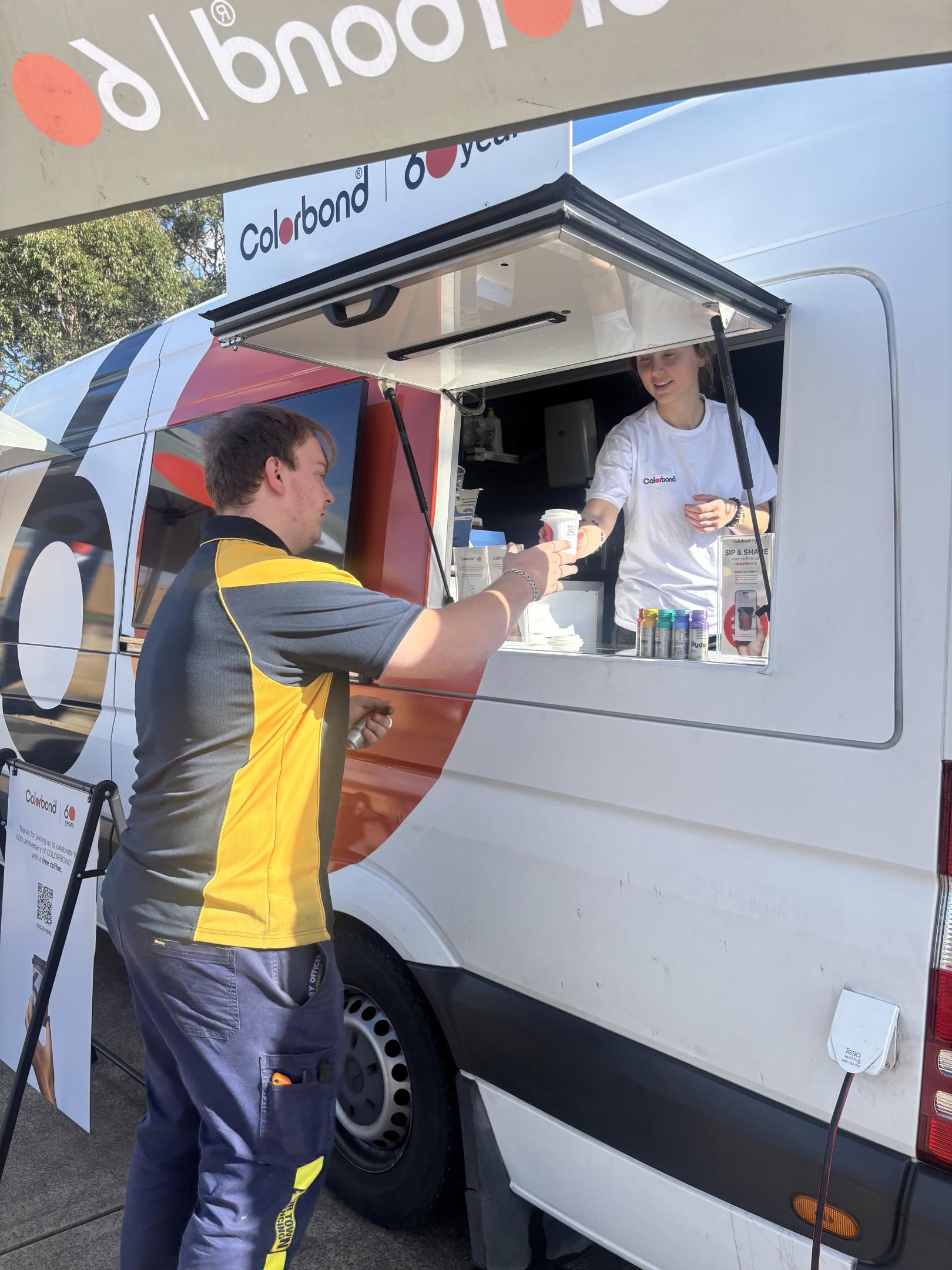 COLORBOND® steel coffee van - Celebrating 60 years, One coffee at a time