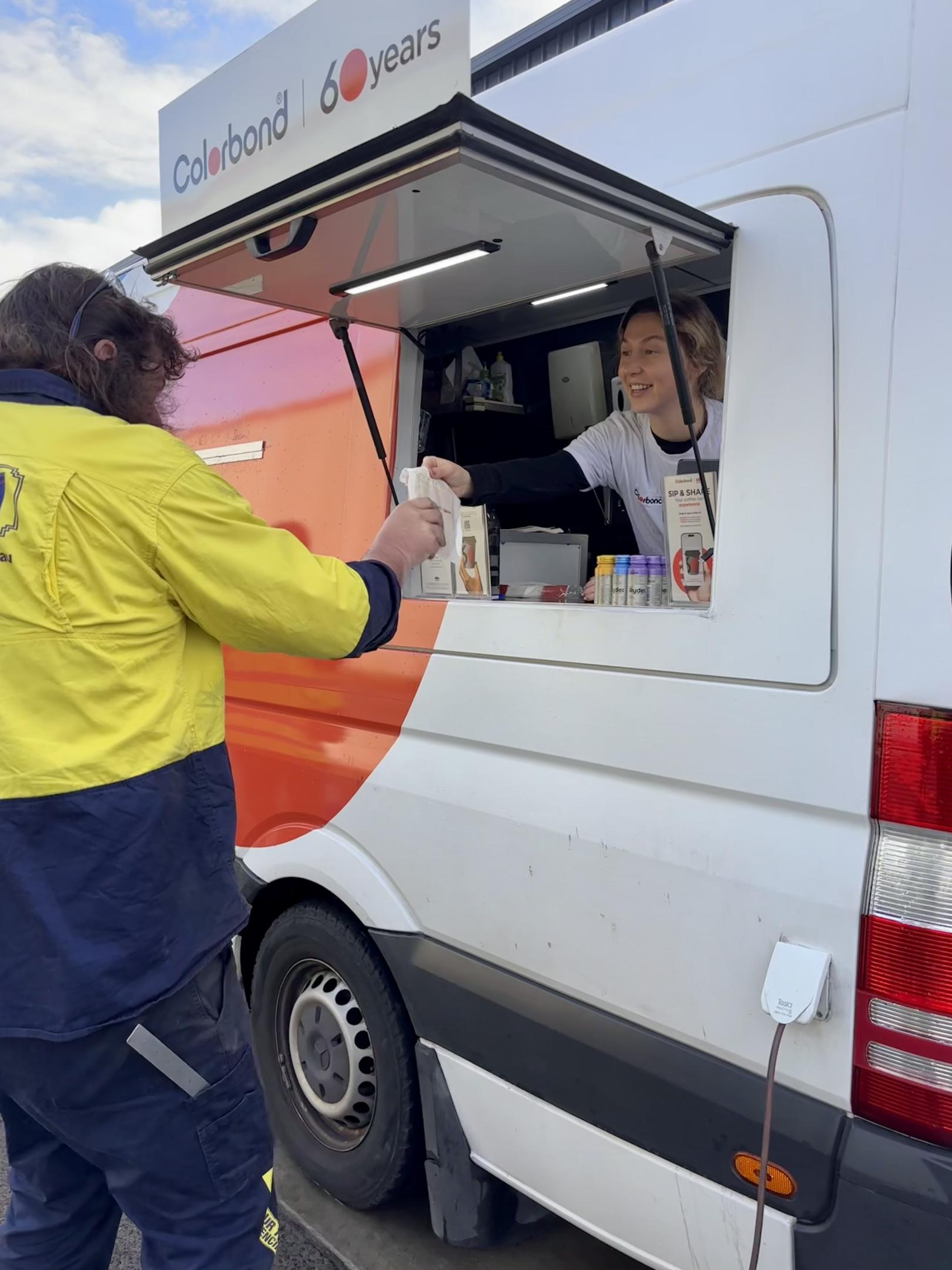 COLORBOND® steel coffee van - Celebrating 60 years, One coffee at a time