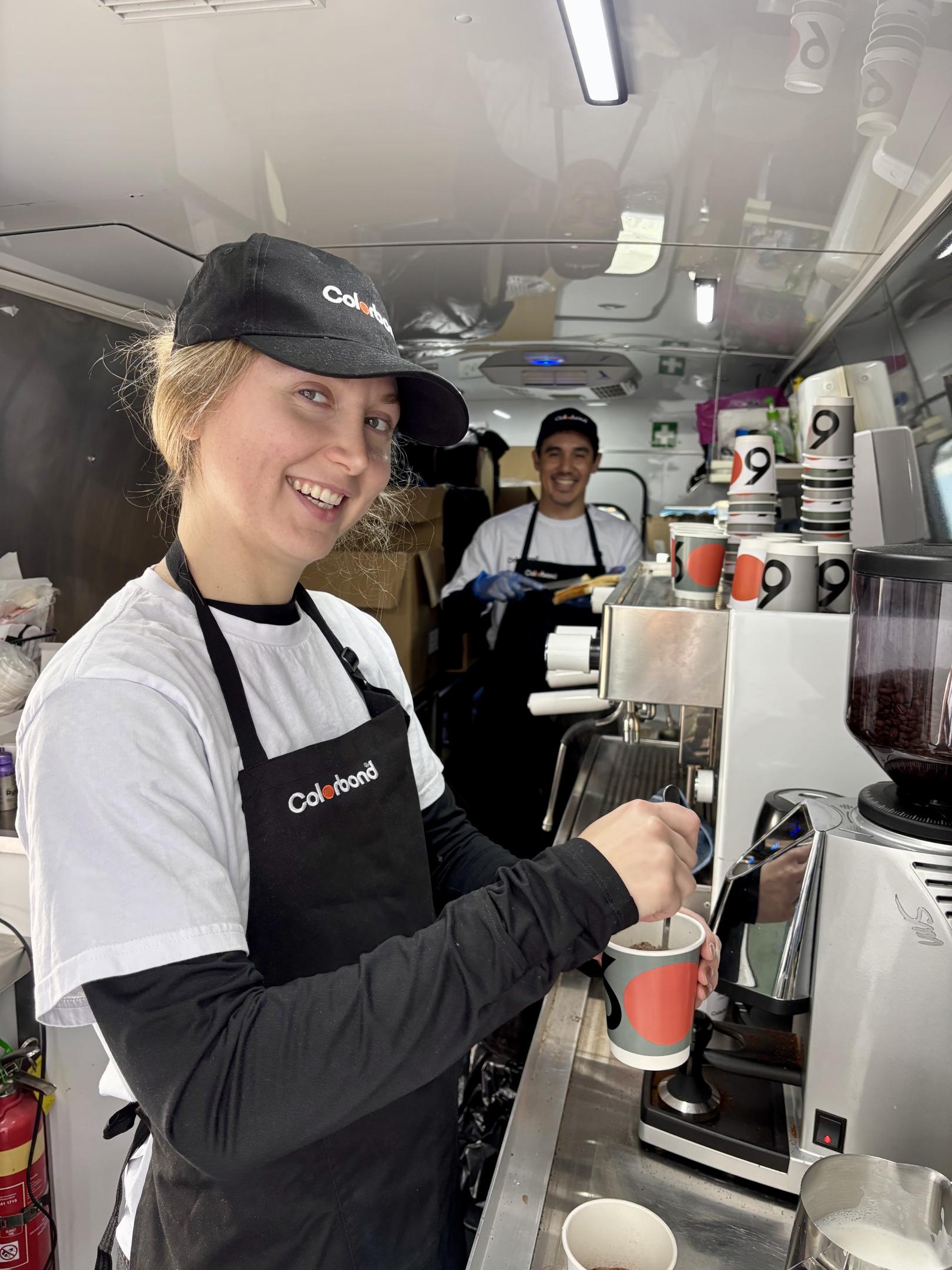COLORBOND® steel coffee van - Celebrating 60 years, One coffee at a time