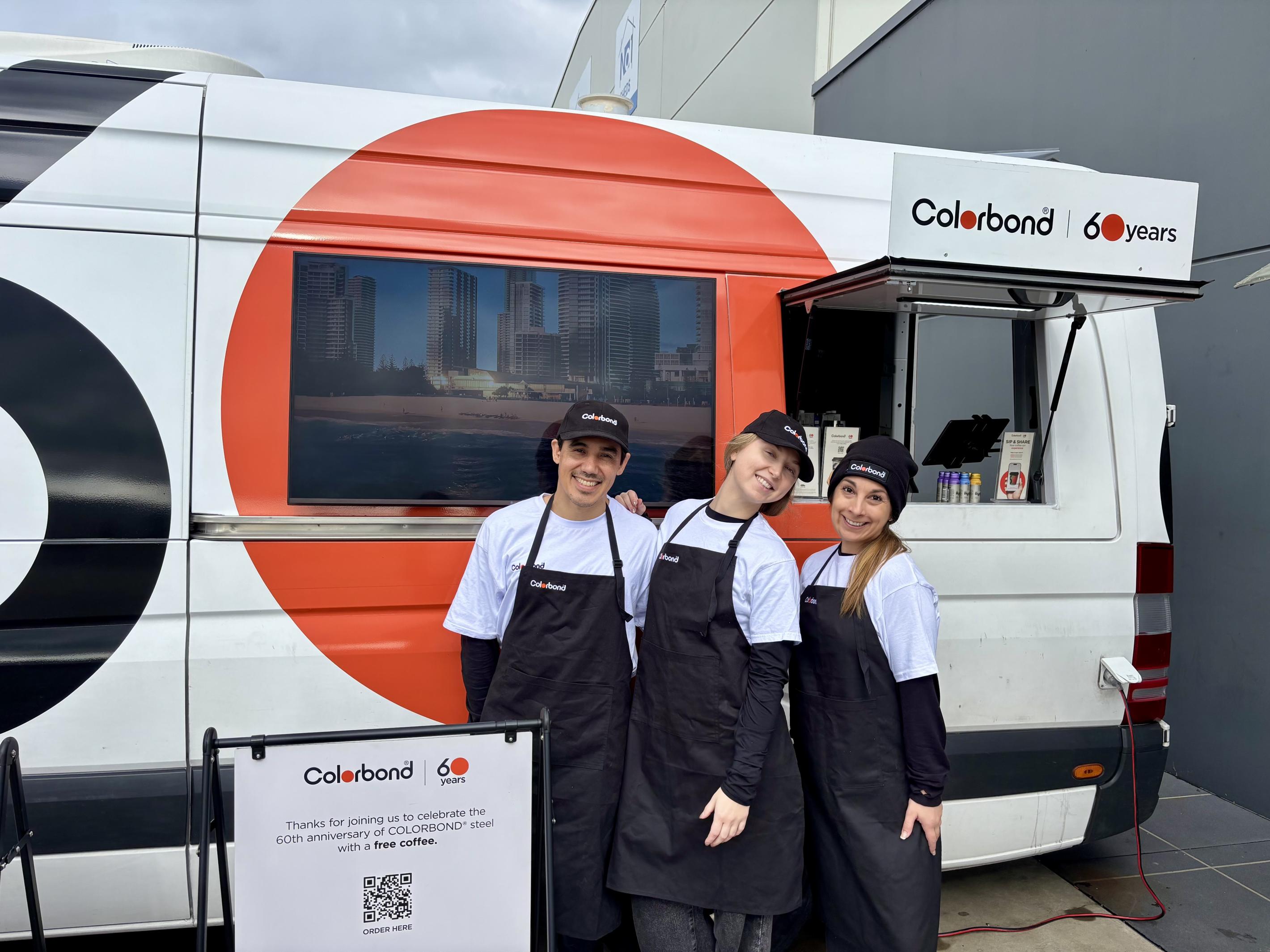 COLORBOND® steel coffee van - Celebrating 60 years, One coffee at a time