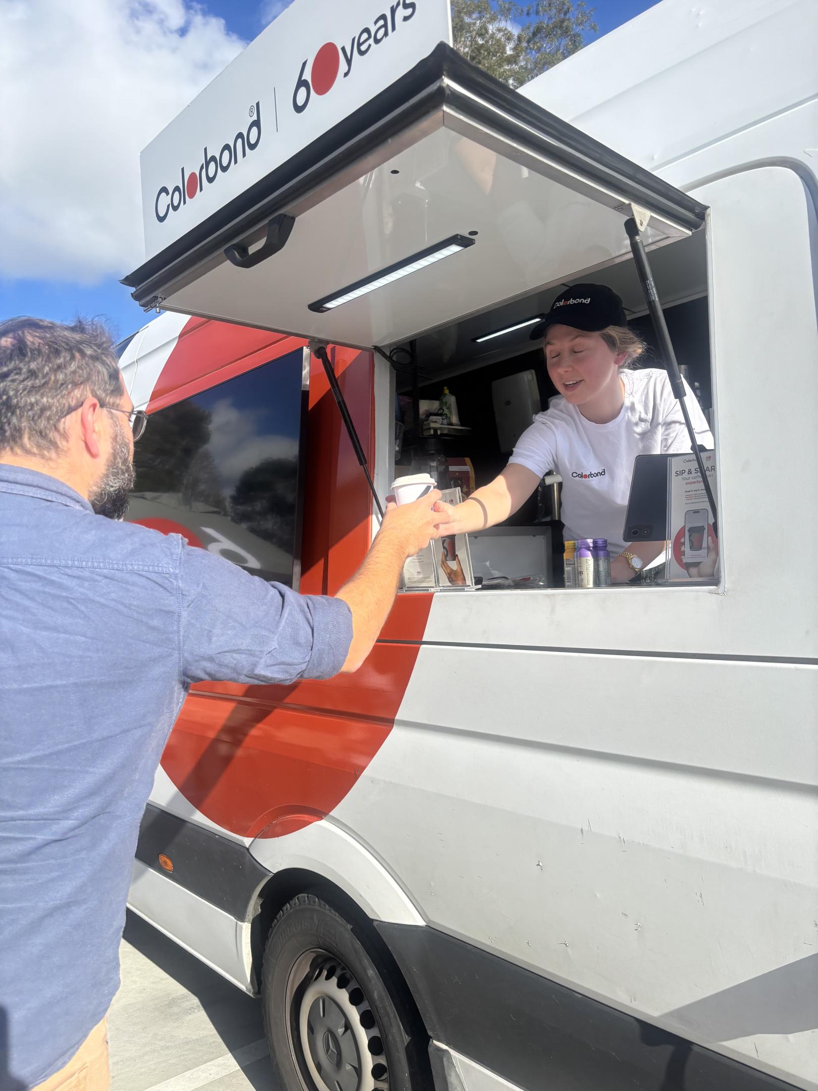 COLORBOND® steel coffee van - Celebrating 60 years, One coffee at a time