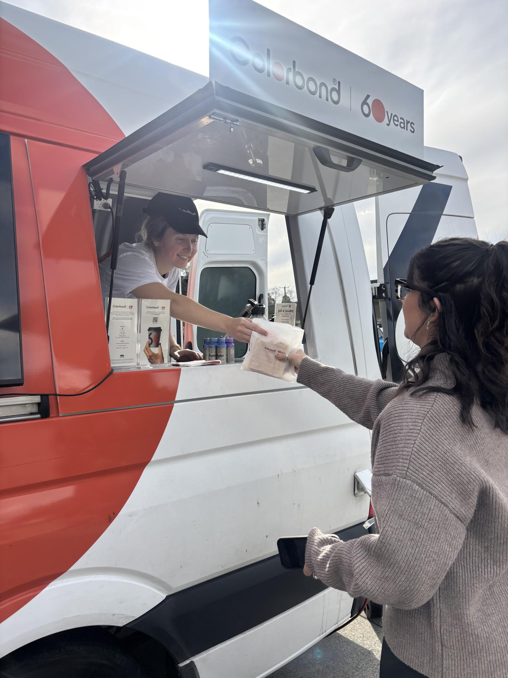 COLORBOND® steel coffee van - Celebrating 60 years, One coffee at a time